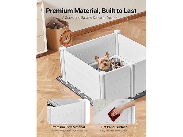 VEVOR Dogs Whelping Box, 38.6" x 38.6" x 18.1"