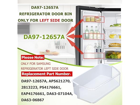 DA97-12657A Refrigerator Door Bin Shelf