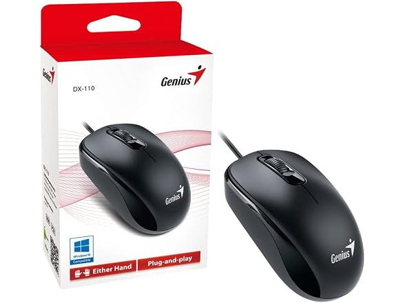 Genius DX-110 - Black USB Optical Mouse,