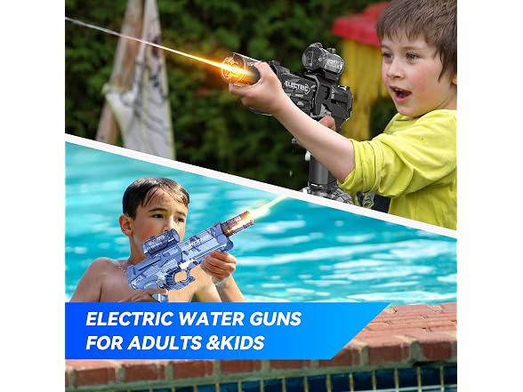 Electric Water Gun w/ LED Lights 4-Pack