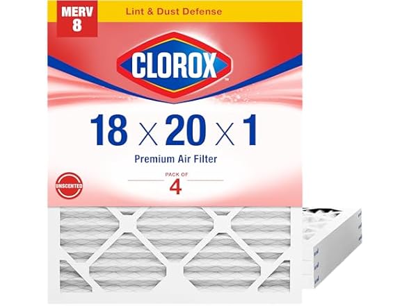 18x20x1 Air Filter MERV 8 4pk