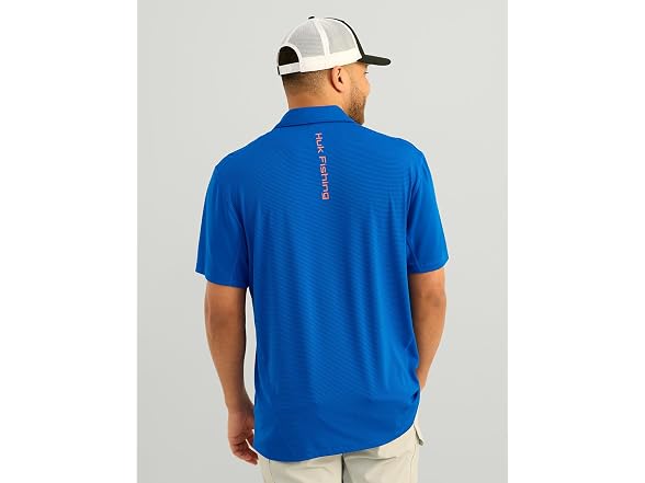 HUK Men's Icon Polo Fishing +50 UPF Shirt (Medium)
