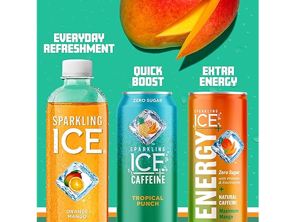 1CT Sparkling Ice, Orange Mango Sparkling Water