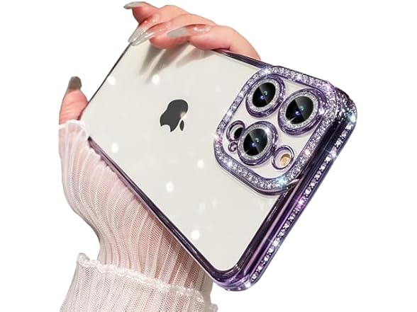 AmazFCCY Glitter Plating Case for iPhone