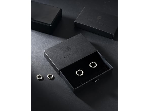 KRKC&CO NS610132 Hoop earrings men