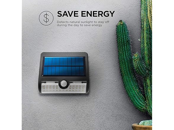 Home Zone Security 2PK Solar Sensor Wall Light