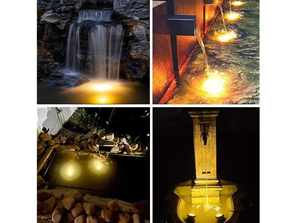 yoosuml Warm White Pond Lights