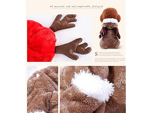 Cute Cartoon Elk Pet Costume Halloween Chris