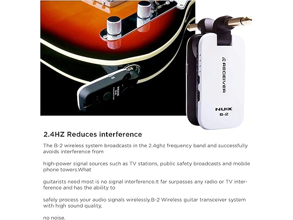 NUX B- 2 WH Guitar/Bass Wireless System