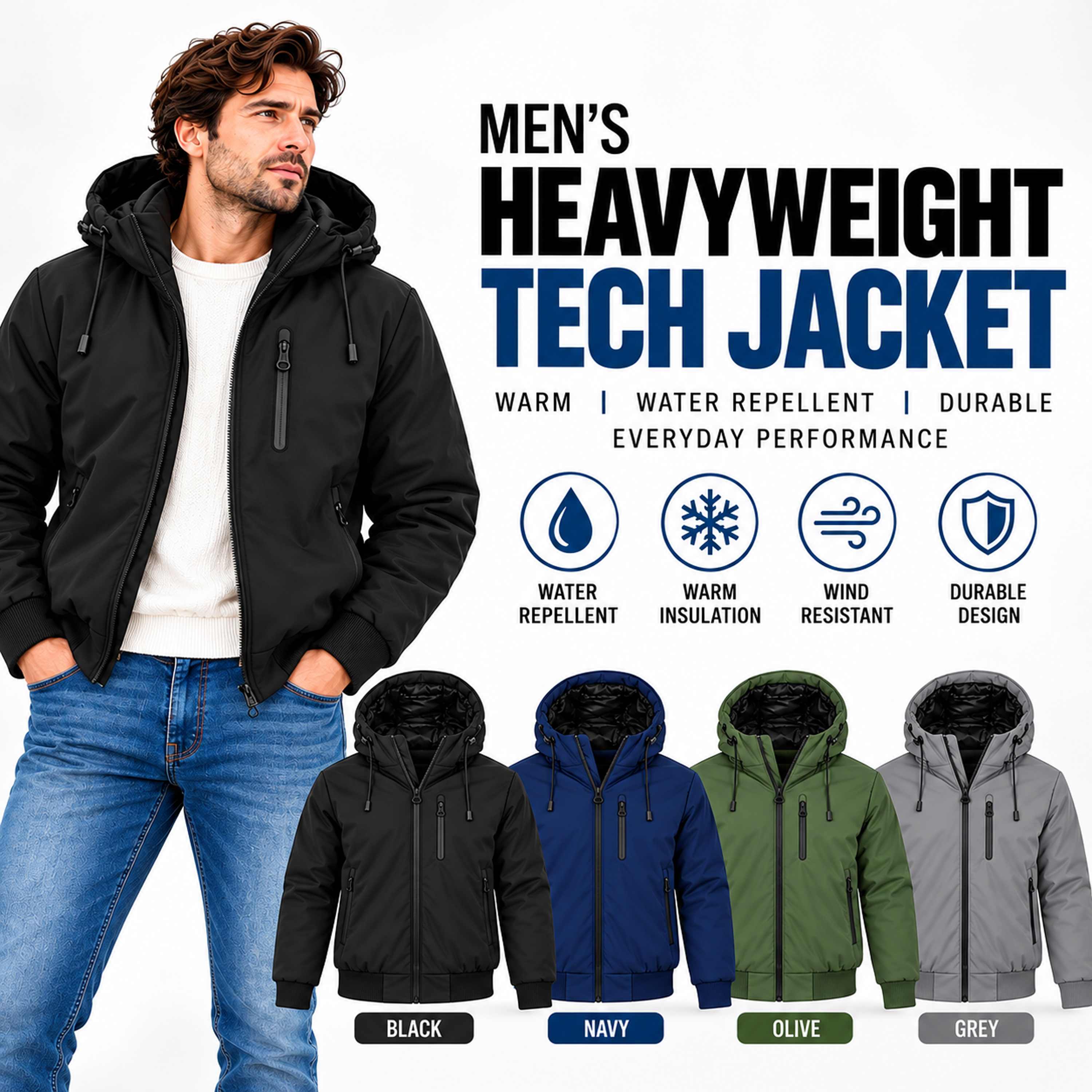 Mens Heavyweight Tech Jacket - Gallery 23