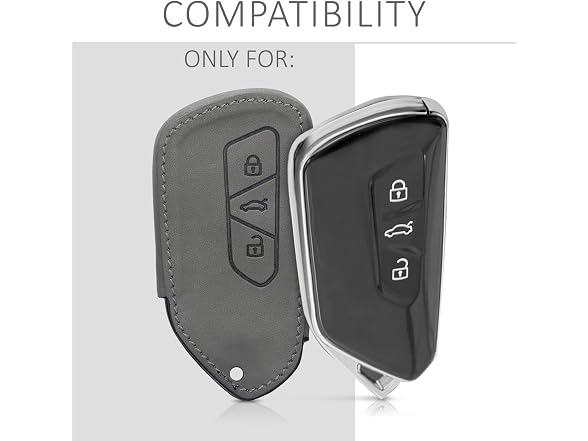 kwmobile Key Cover Compatible with VW Golf 8 Grey