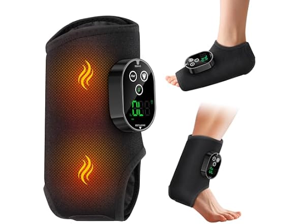 DeMoce Heated Ankle Wrap with Massage