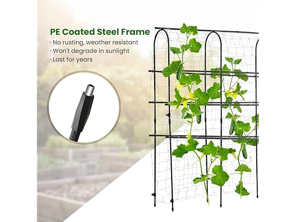 OTOSUNNY 6ft Raised Bed Garden Arch