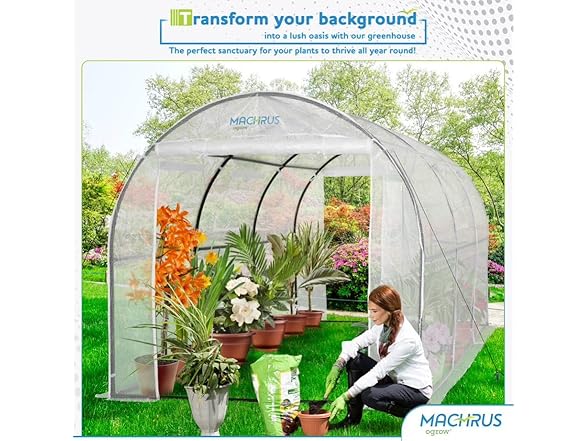 Ogrow Deluxe WALK-IN Portable Greenhouse White Cover