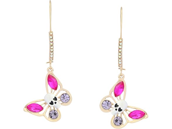 Betsey Johnson Women's Butterfly Dangle Earrings