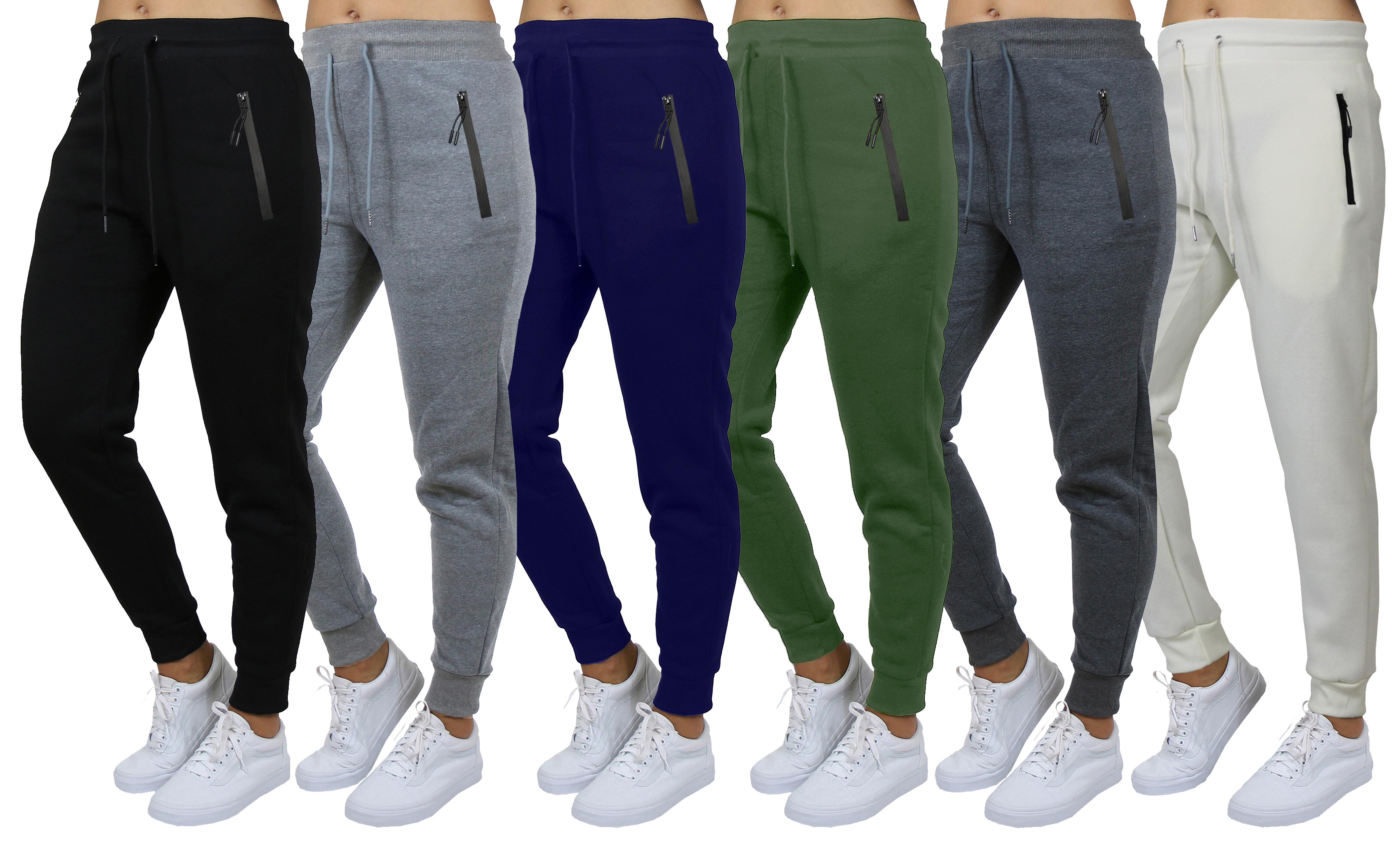 3Pk Womens Fleece Jogger Pants - Gallery 13