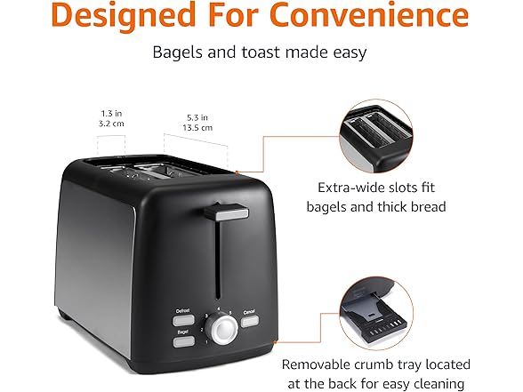 Amazon Basics 2 Slice Toaster