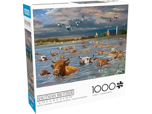 Cattle Crossing 1000 Piece Jigsaw Puzzle