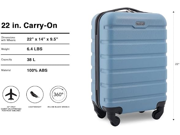 Wrangler Hardside Spinner Luggage, Carry-On 20"