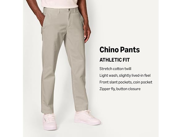 Amazon Essentials Men Athletic-Fit Stretch Pants