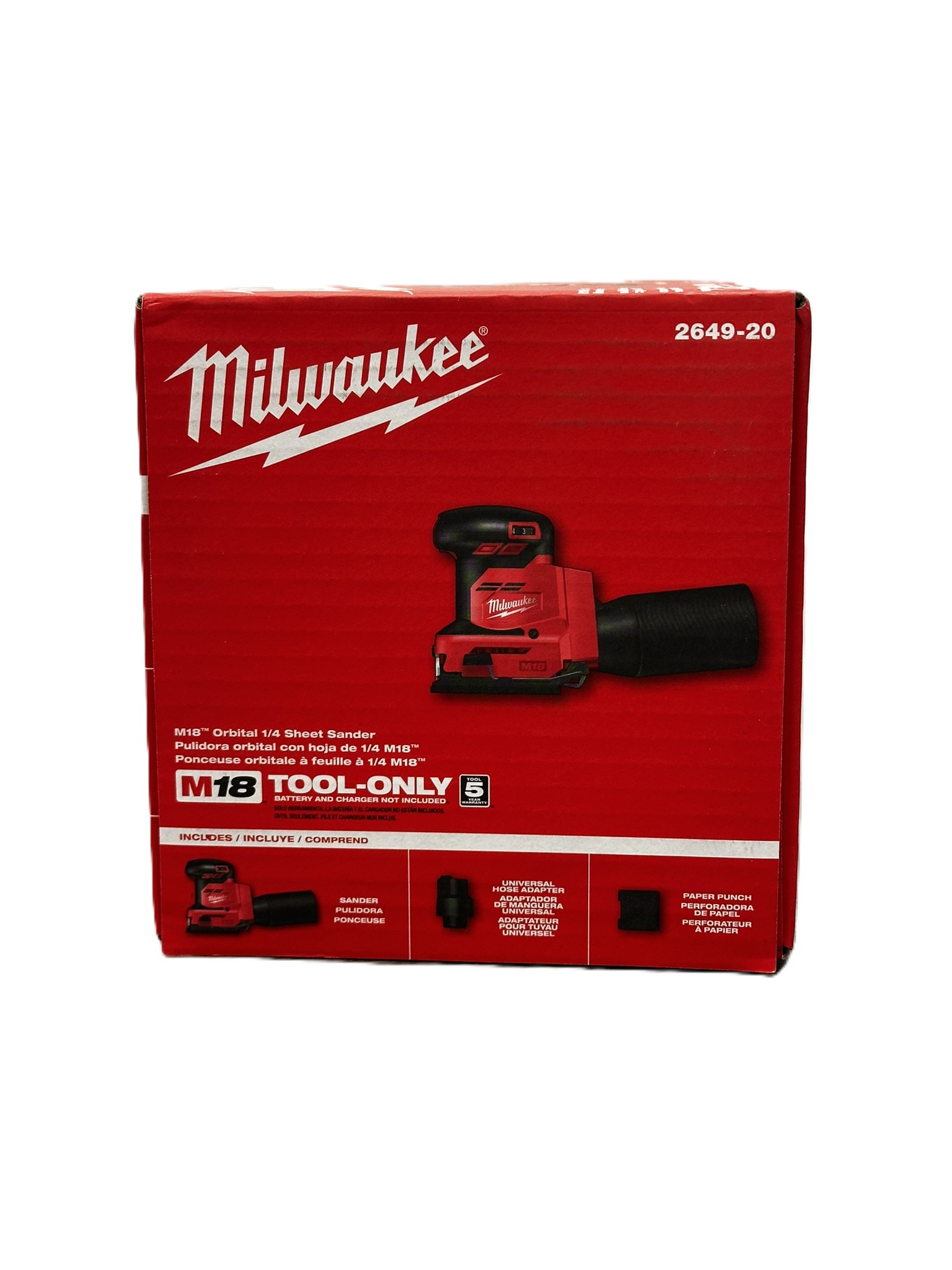 Milwaukee 2649-20 M18 18V 1/4 in. Sheet Sander - Gallery 3