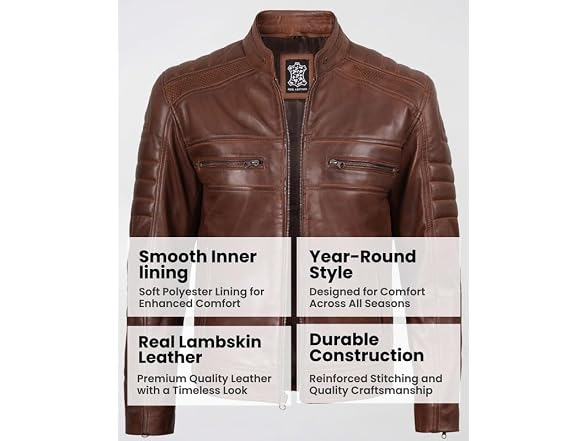 Blingsoul Stylish Biker Leather Jacket M