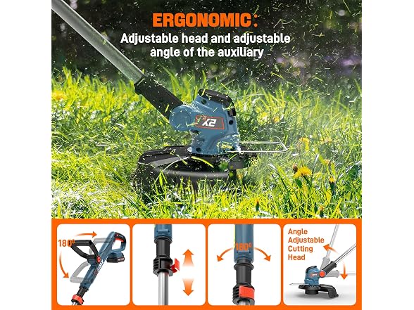 SENIX 20V 10" Cordless Weed Wacker - Gallery 8