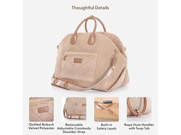 Traveler's Choice Argo On The Purr-Suit 18" Pet Tote, Tan