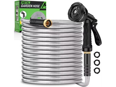 $19.99, Was $39.99, 50% Off! Kebose Stainless Steel Garden Hose | 50ft | 3/4in dealfomo