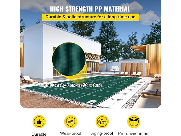 Pool Safety Cover Fits 16x40ft Rectangle