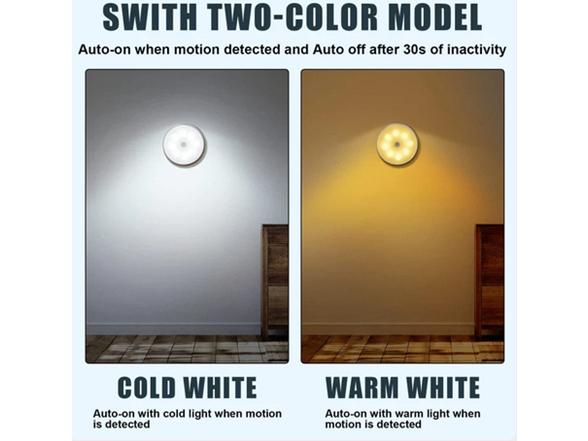 Hakol 6 Pack Rechargeable Motion Sensor Light Fixture