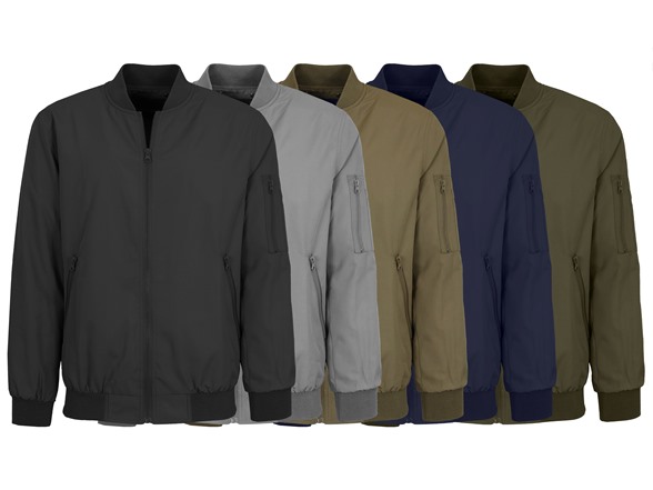Mens Lightweight Bomber Flight Jacket (1 or 2Pk)