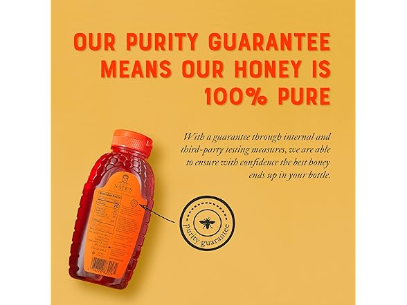 (6-Pack) Nate's 100% Pure, Raw & Unfiltered Honey
