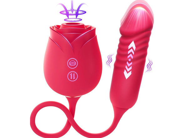 2-in-1 Rose Vibrator