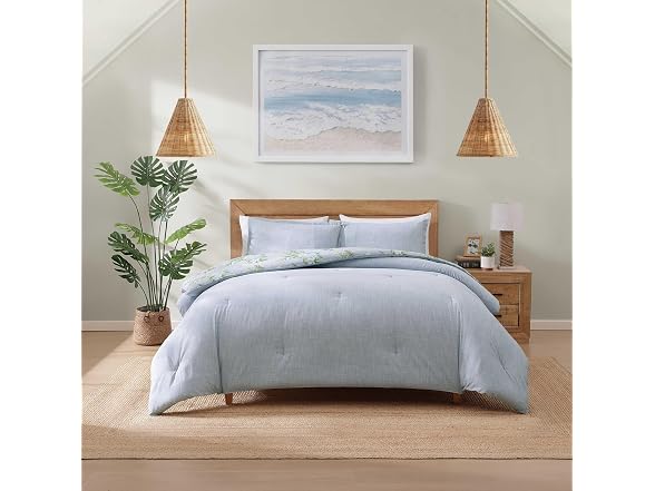 Tommy Bahama Queen Duvet Cover Set, Floral Ocean Bay