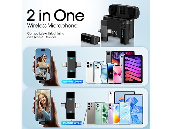 GARUTED Wireless Lavalier Microphone