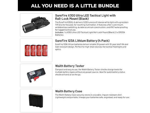 SureFire X300 Ultra LED Tactical Light 1000L Set