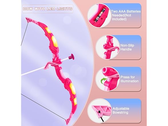 Handwell 2pk LED Bow and Arrow Set