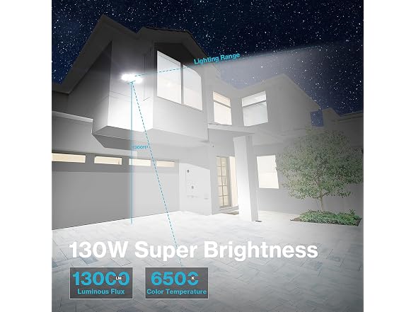 Olafus 130W 3-Head LED Flood Light IP65