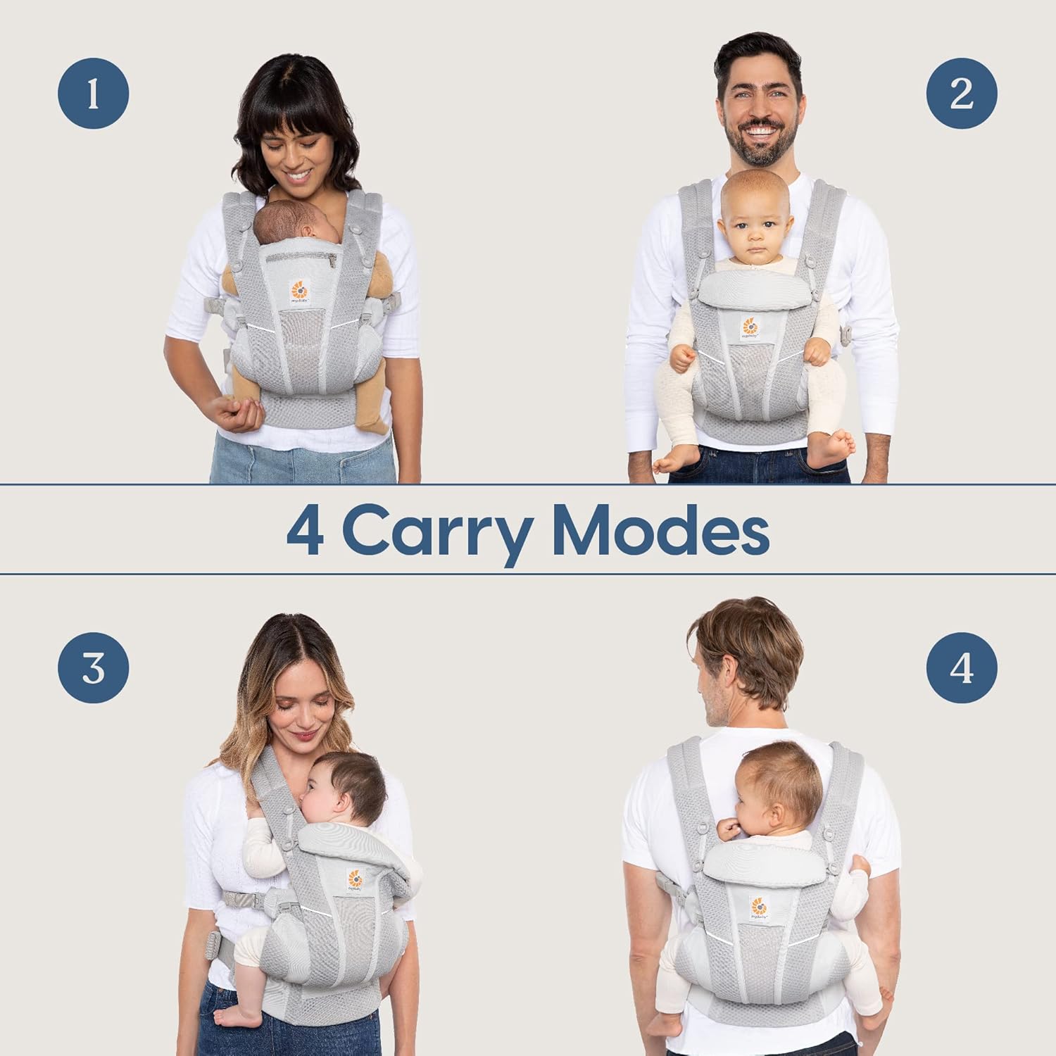 All Carry Positions Breathable Mesh Baby Carrier (Open Box) - Gallery 14
