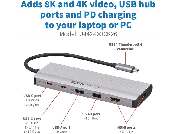 Eaton Tripp Lite series USB4 Dock Dual