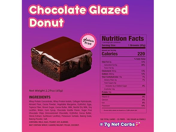 Prime Bites Chocolate Donut Brownie