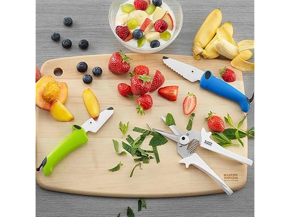 Kuhn Rikon Kinderkitchen® Kids Chef Knife Set With Scissors, 3 Pieces