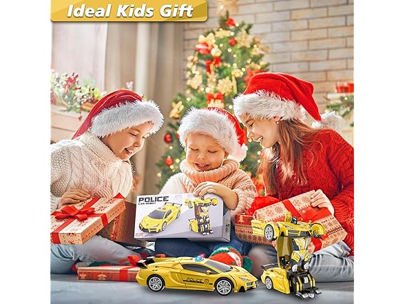 Yellow Transforming Police Car