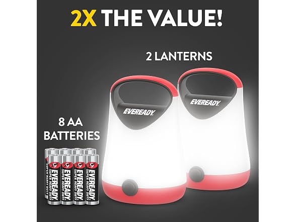 Eveready LED Camping Lantern X-250 2PK