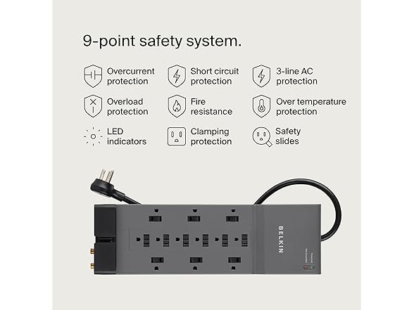 Belkin Surge Protector Power Strip w/ 12 Outlets