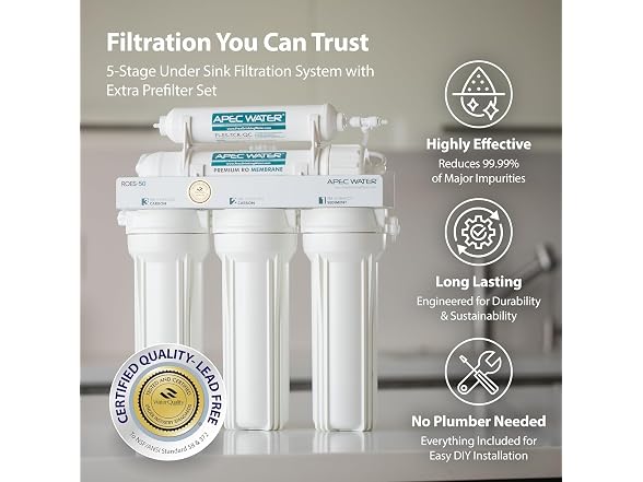 APEC 5-Stage Under Sink RO System 50 GPD