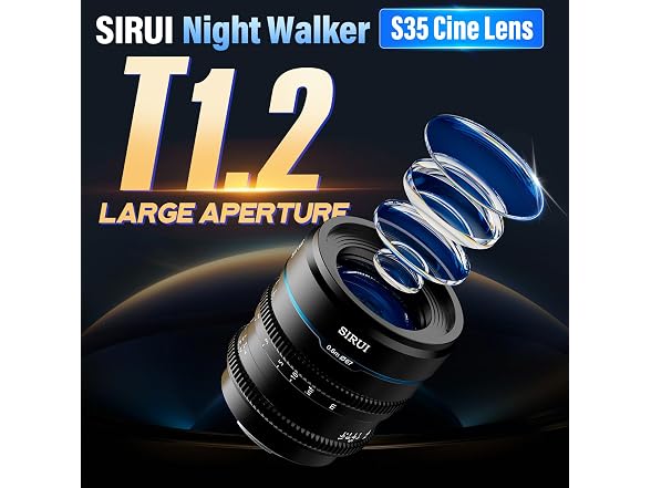 SIRUI Night Walker 35mm Camera Lens, Manual Focus