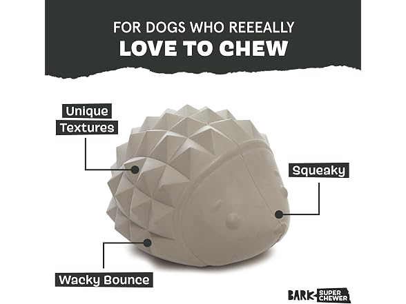 Barkbox Sven the Hedgie Rubber Dog Toy