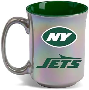 The Memory Company Officially Licensed NFL 15oz Iridescent Ceramic Mug - Premium Coffee Cup with Team Logo, Perfect Fan Gift, Durable Drinkware for Hot & Cold Beverages